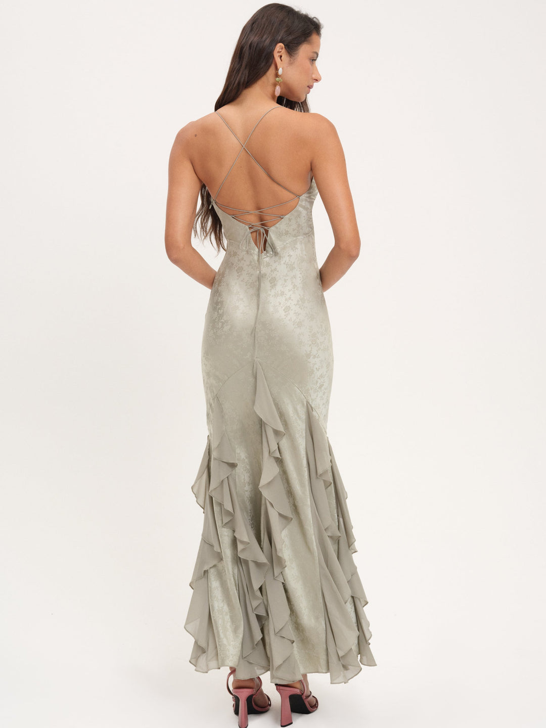 Elea Silk Maxi Dress - Sage | For Love and Lemons