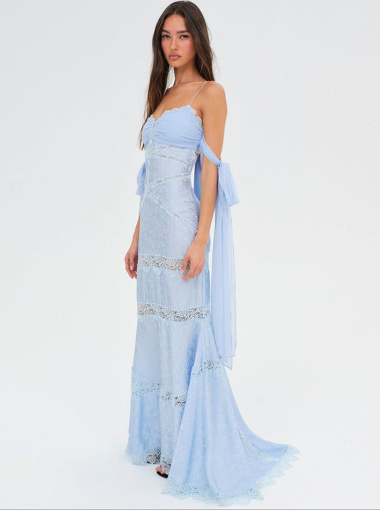 Rita Lace Gown - Blue | For Love and Lemons