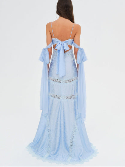 Rita Lace Gown - Blue | For Love and Lemons