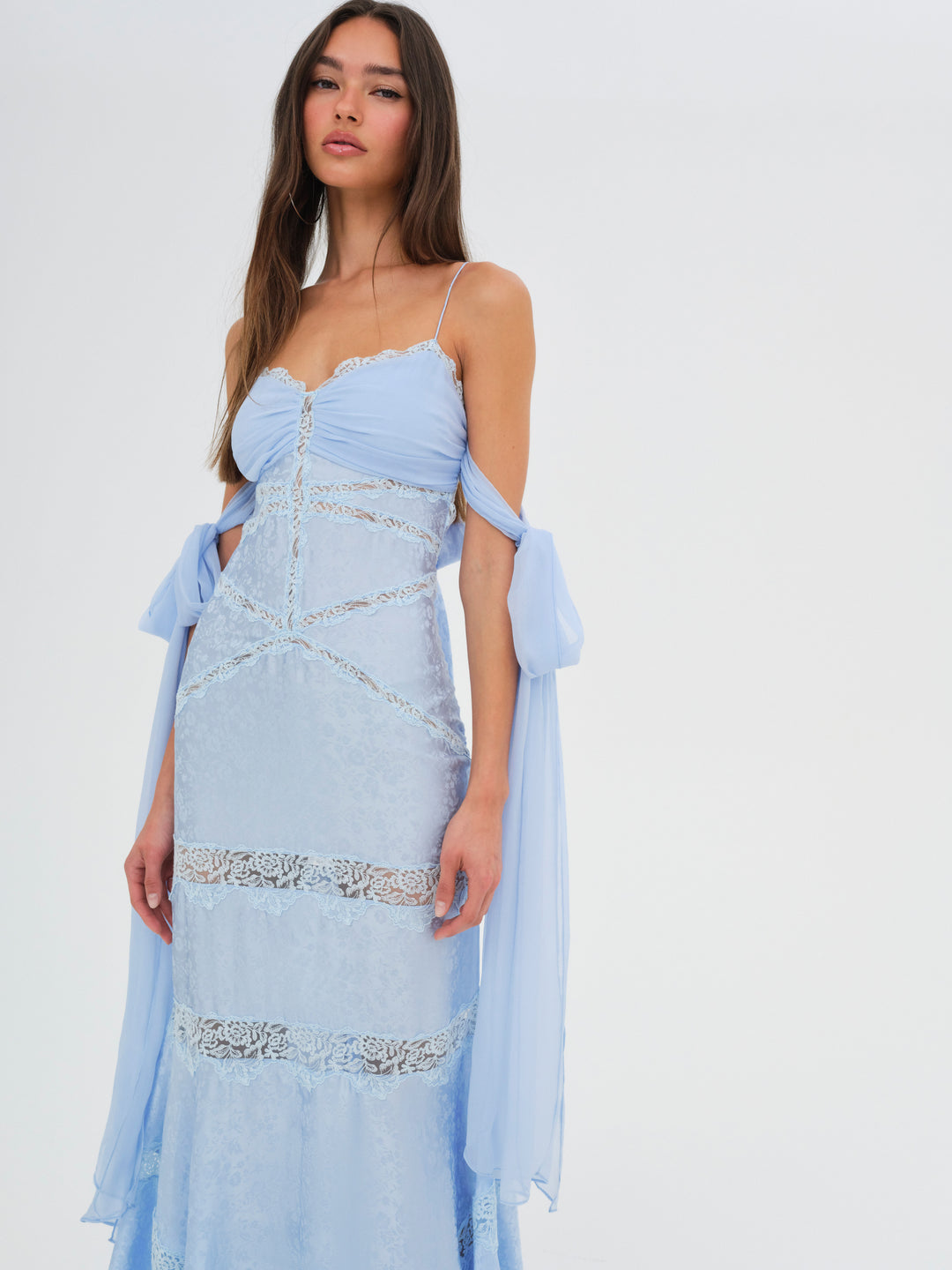 Rita Lace Gown - Blue | For Love and Lemons