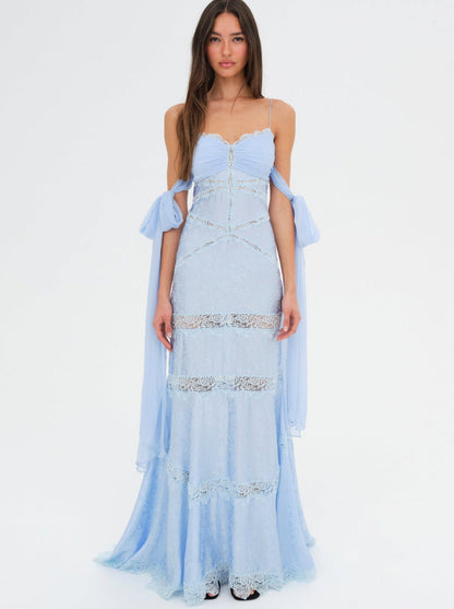 Rita Lace Gown - Blue | For Love and Lemons