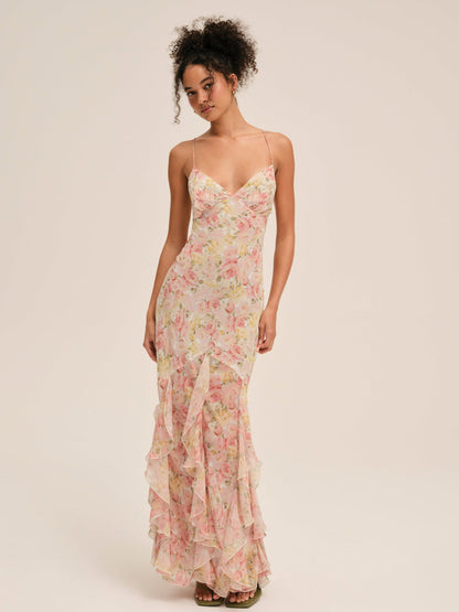 Elea Maxi Dress - Peach | For Love and Lemons