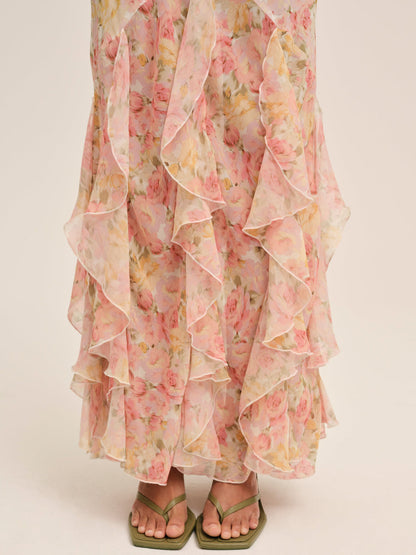 Elea Maxi Dress - Peach | For Love and Lemons