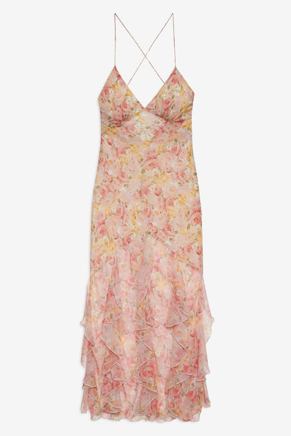 Elea Maxi Dress - Peach | For Love and Lemons