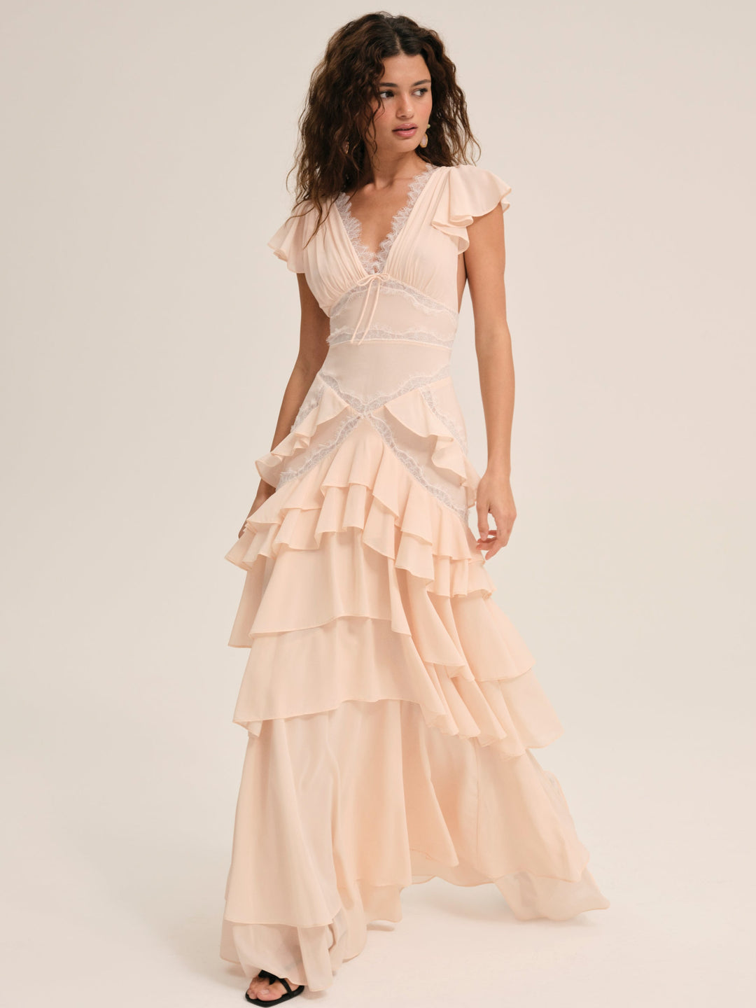 Adriana Gown - Peach | For Love and Lemons