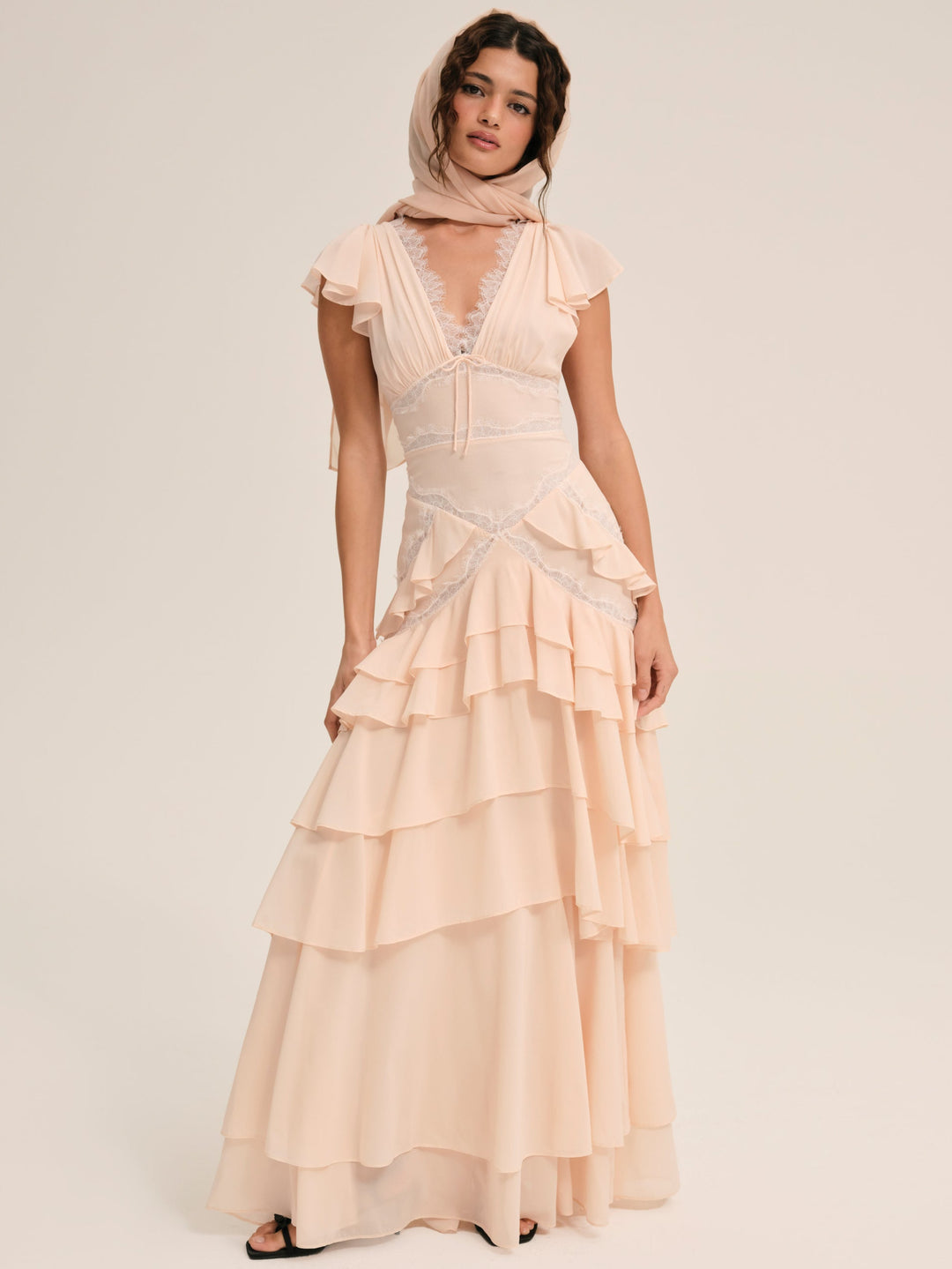 Adriana Gown - Peach | For Love and Lemons