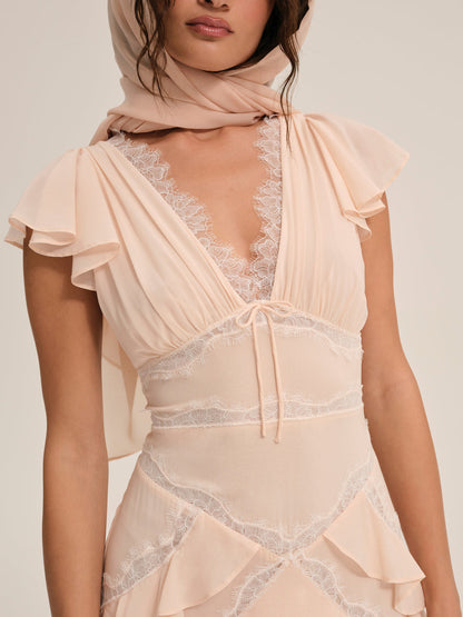 Adriana Gown - Peach | For Love and Lemons