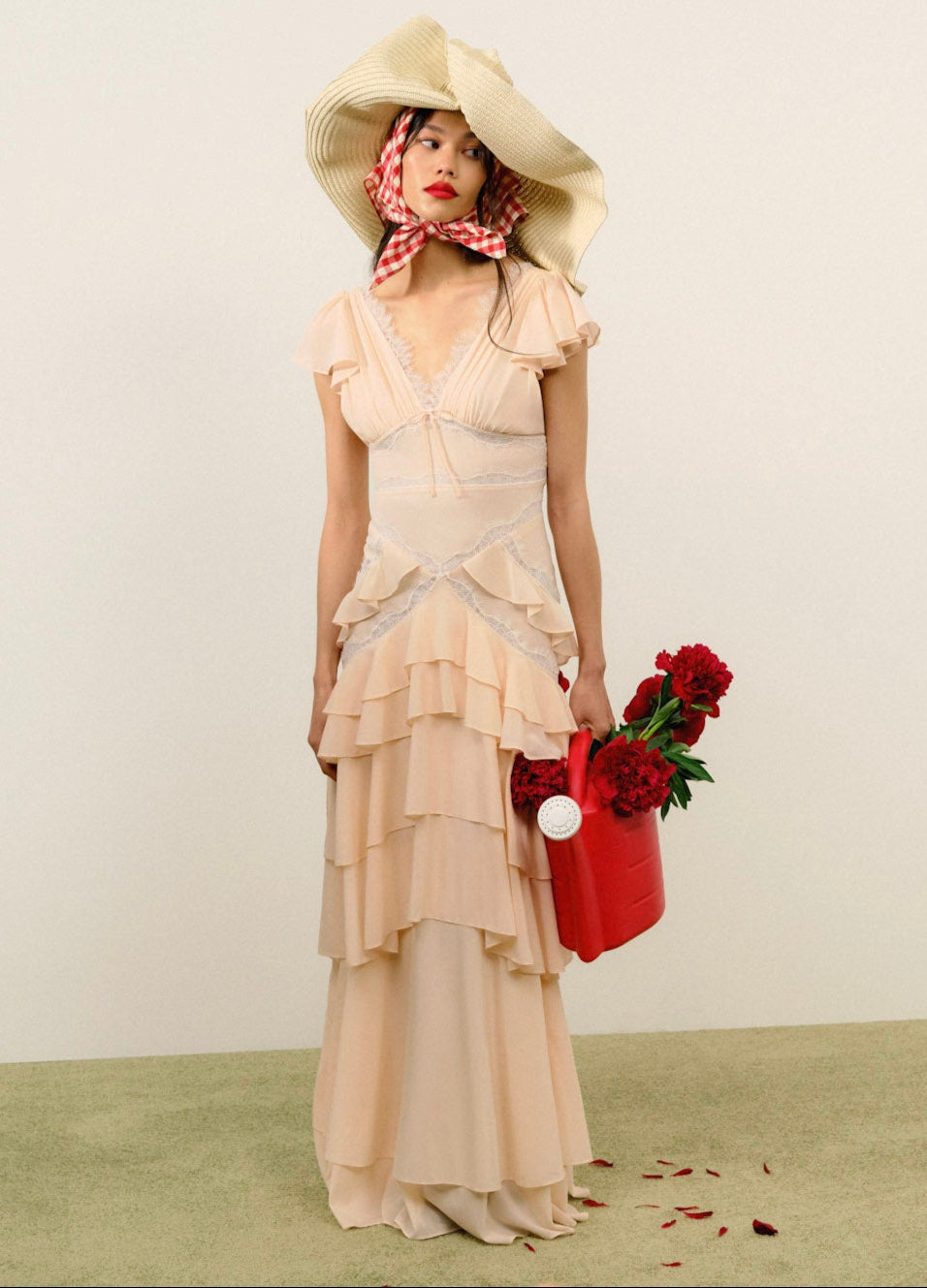 Adriana Gown - Peach | For Love and Lemons