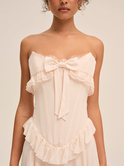 Harmony Maxi Dress - Peach | For Love and Lemons