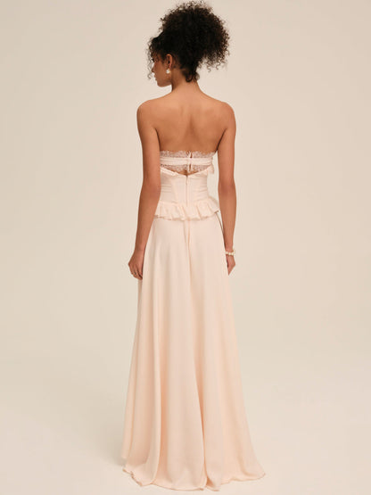 Harmony Maxi Dress - Peach | For Love and Lemons
