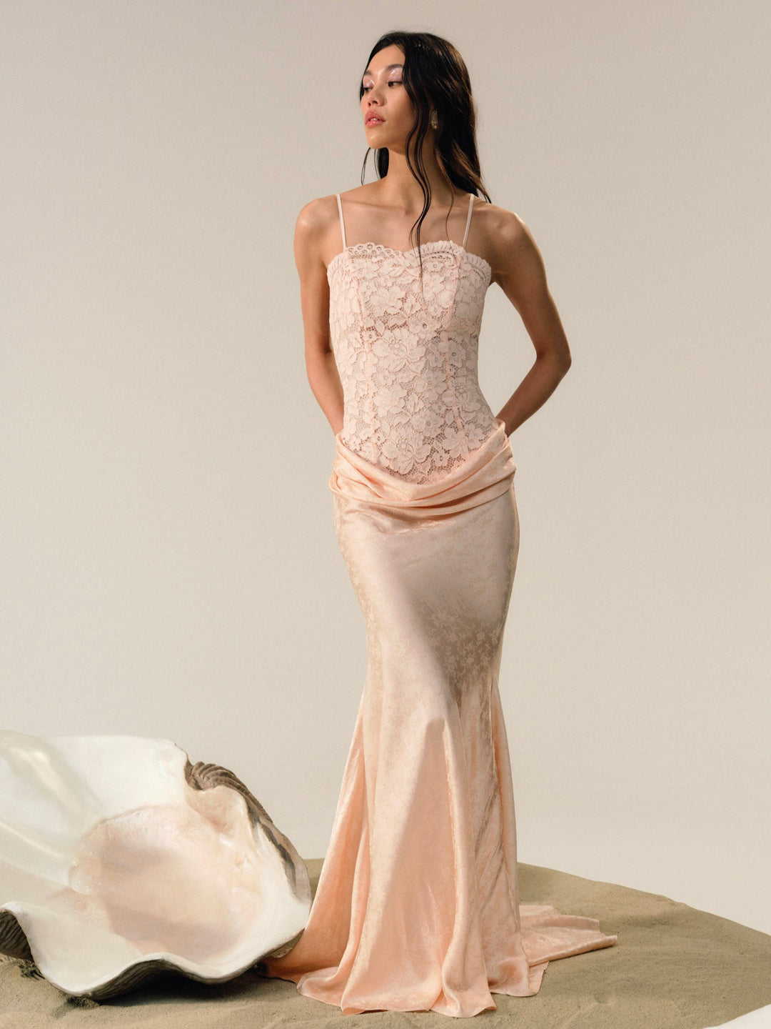 Karissa Gown - Peach | For Love and Lemons