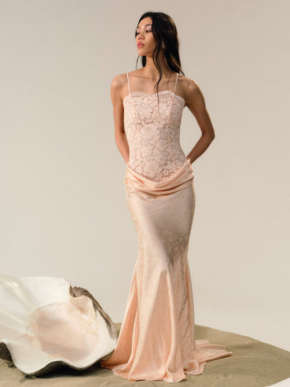 Karissa Gown - Peach | For Love and Lemons