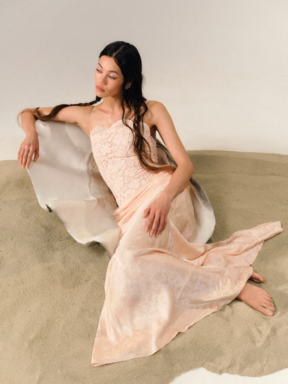 Karissa Gown - Peach | For Love and Lemons