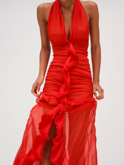 Kayta Gown - Red | For Love and Lemons