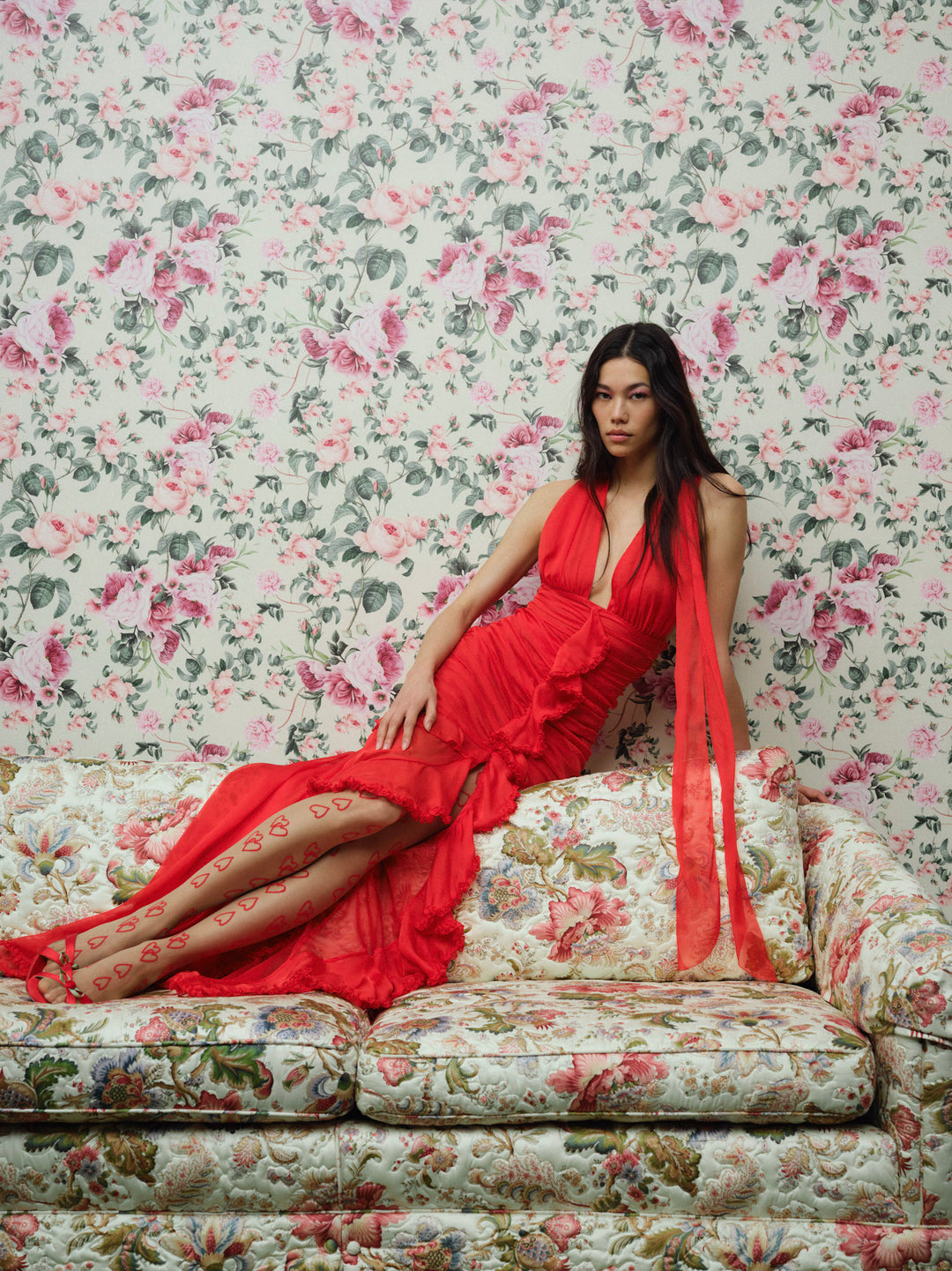 Kayta Gown - Red | For Love and Lemons