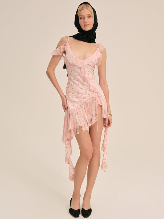 Raspberry Rose Mini Dress - Pink | For Love and Lemons
