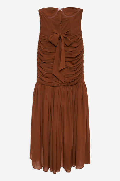 Serafina Gown - Brown | For Love and Lemons