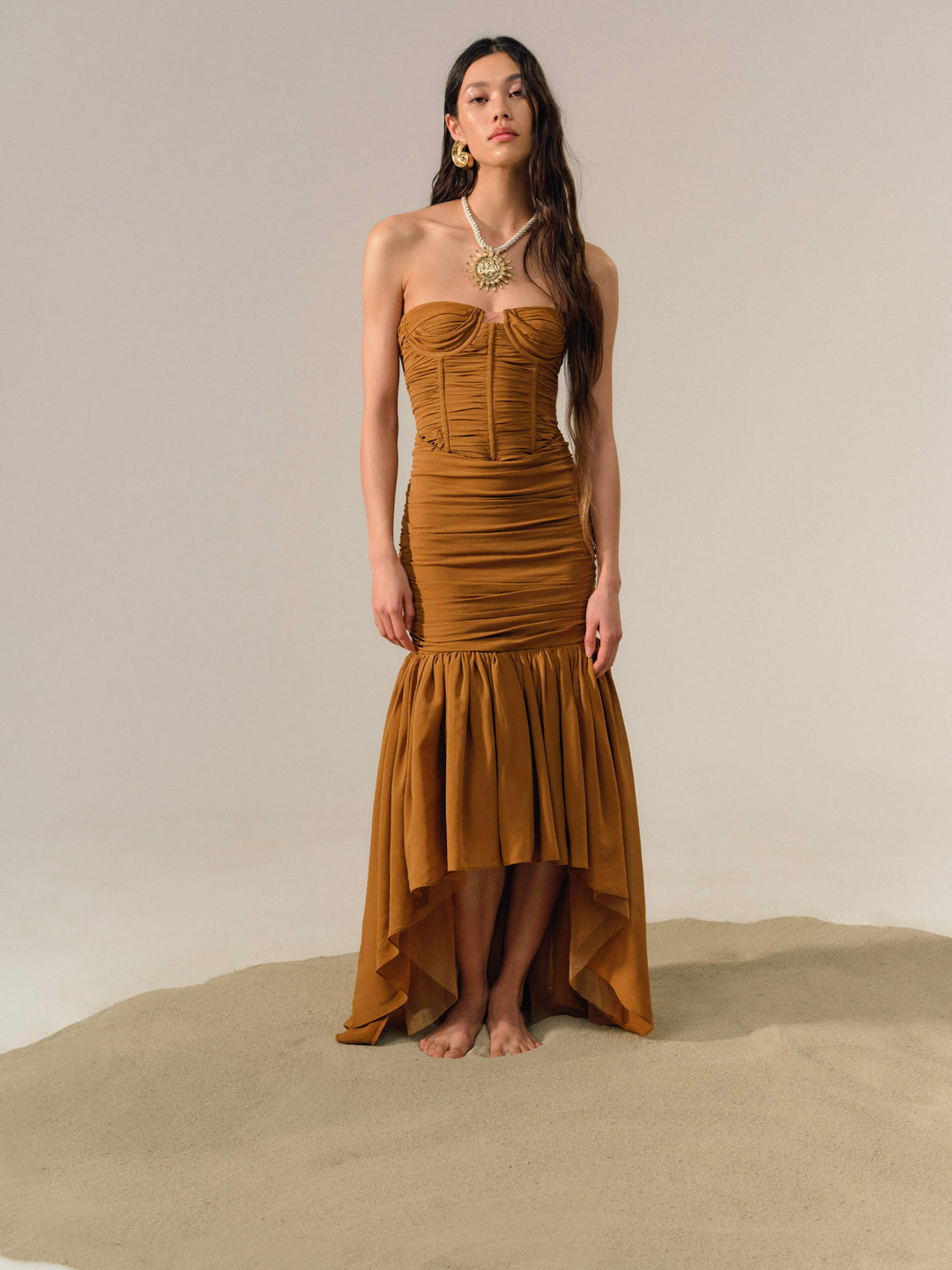 Serafina Gown - Brown | For Love and Lemons