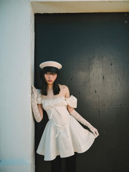 Evaline Mini Dress - Cream | For Love and Lemons
