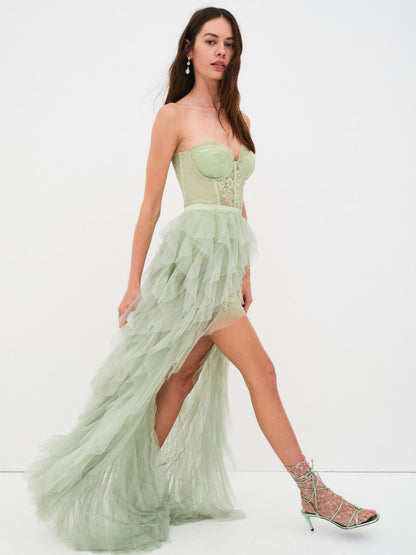 Bustier Gown - Green | For Love and Lemons