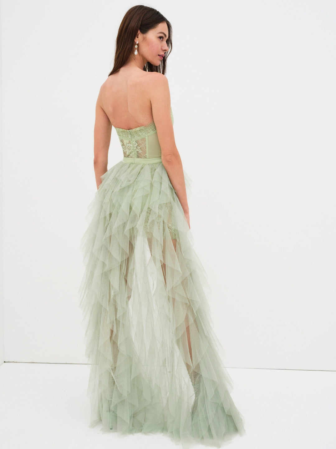Bustier Gown - Green | For Love and Lemons