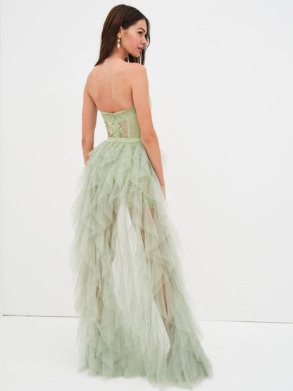 Bustier Gown - Green | For Love and Lemons