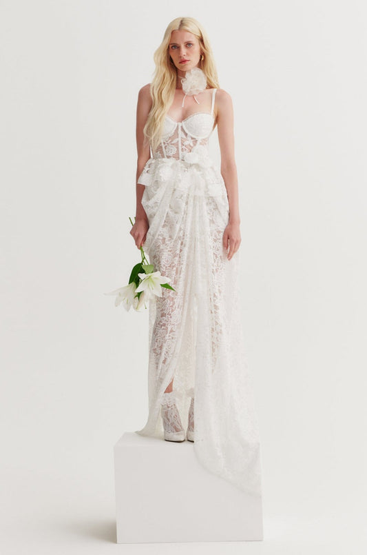 Alora Bridal Gown - White | For Love and Lemons