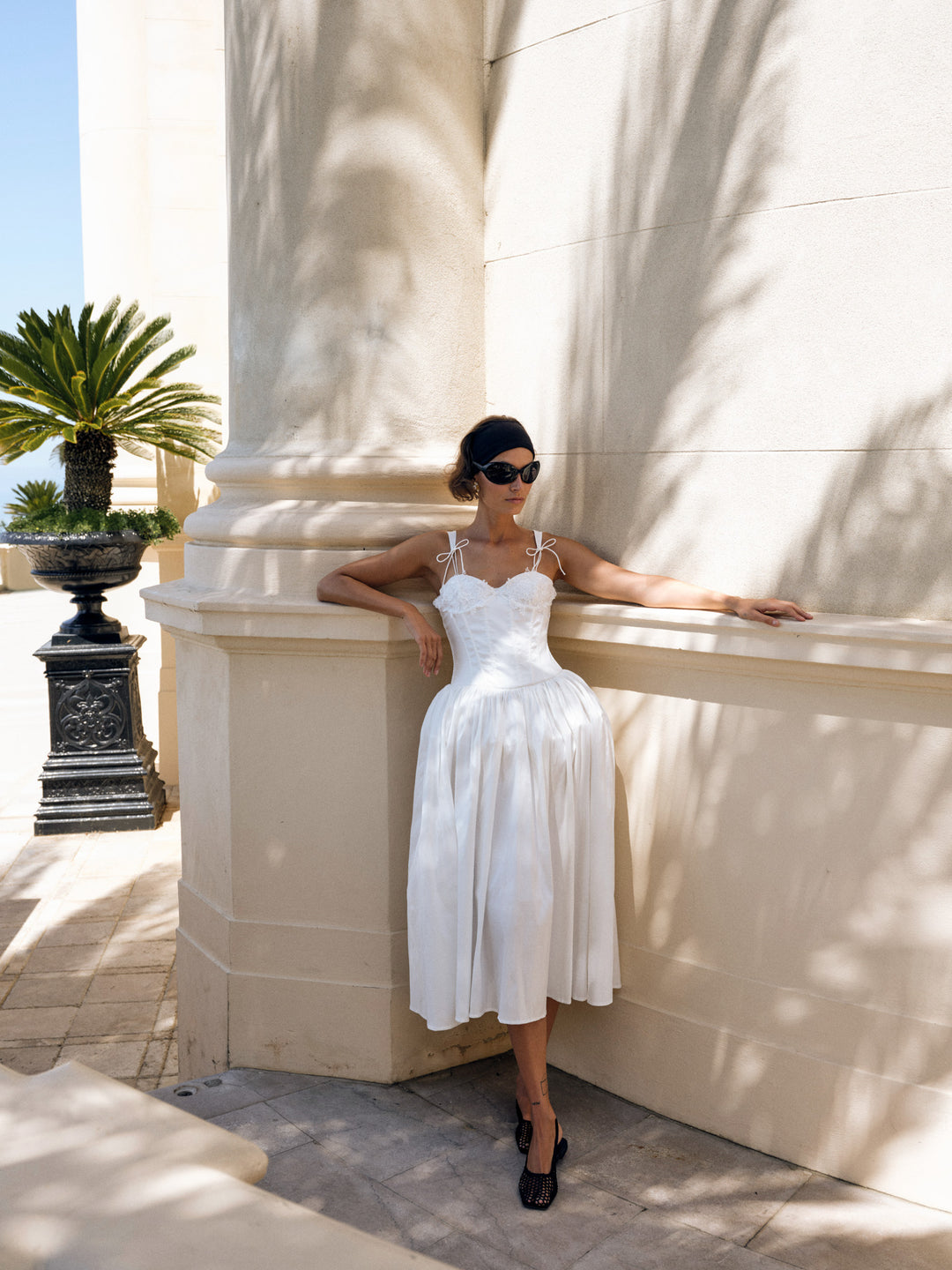 Antoinette Taffeta Gown - White | For Love and Lemons