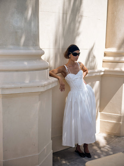 Antoinette Taffeta Gown - White | For Love and Lemons