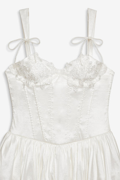Antoinette Taffeta Gown - White | For Love and Lemons