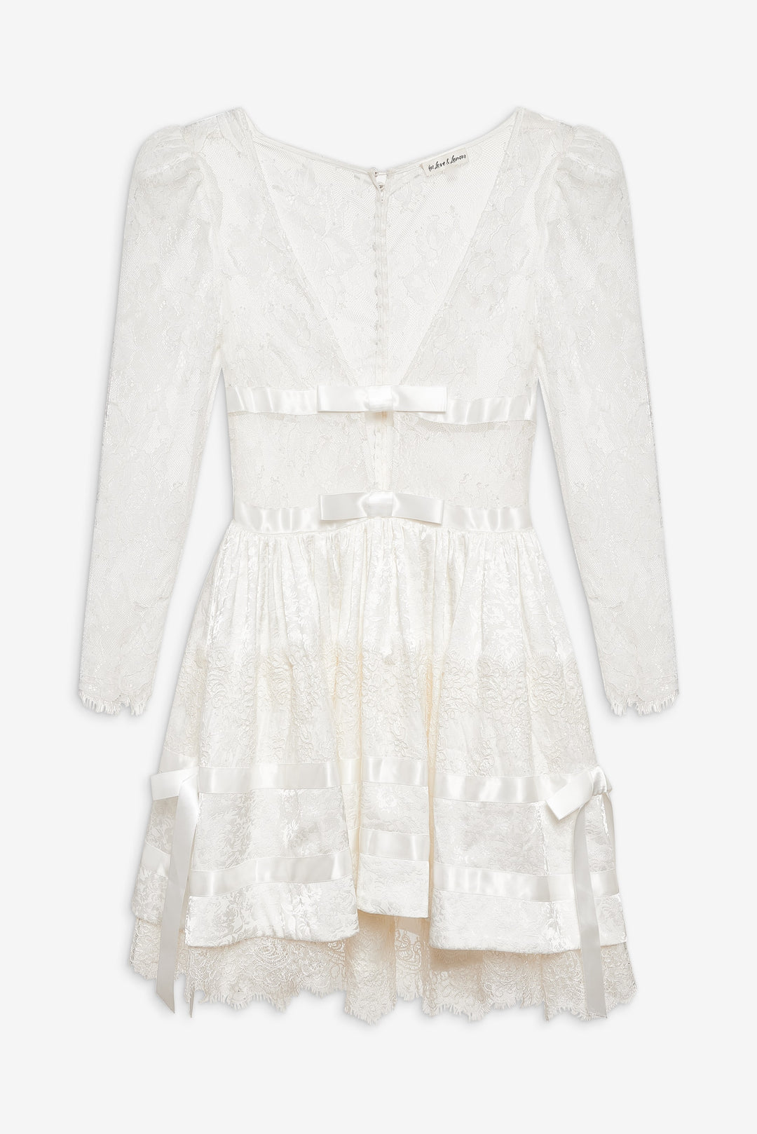 Annabelle Lace Mini Dress - Cream | For Love and Lemons