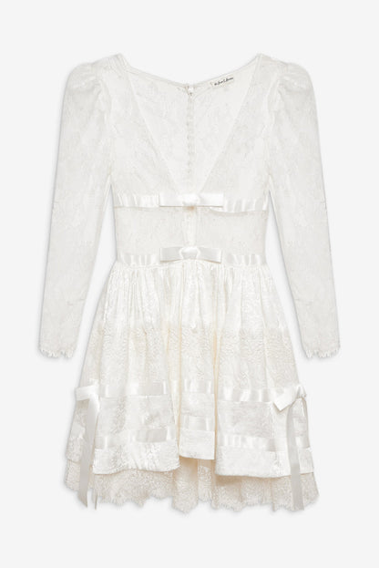 Annabelle Lace Mini Dress - Cream | For Love and Lemons
