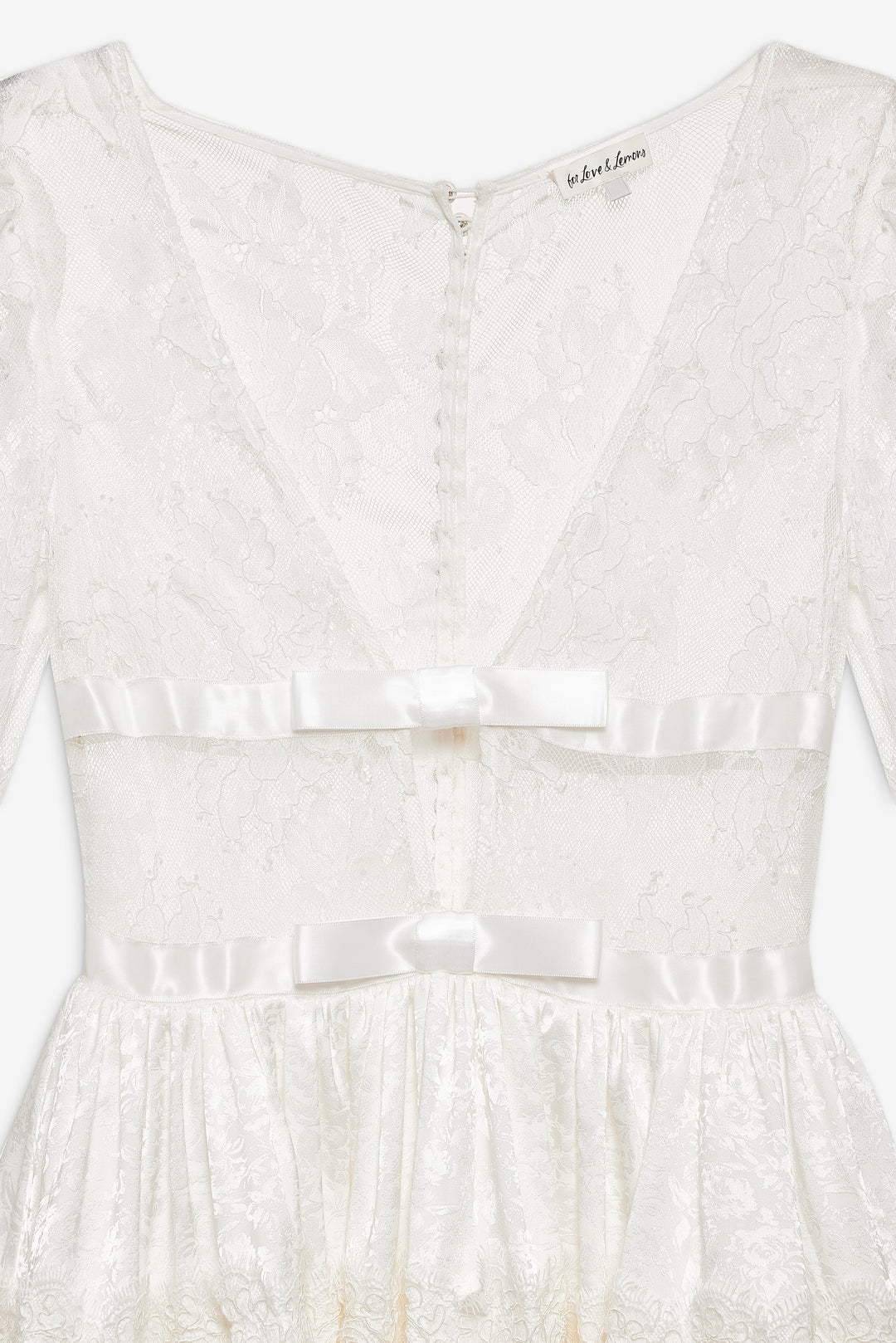 Annabelle Lace Mini Dress - Cream | For Love and Lemons