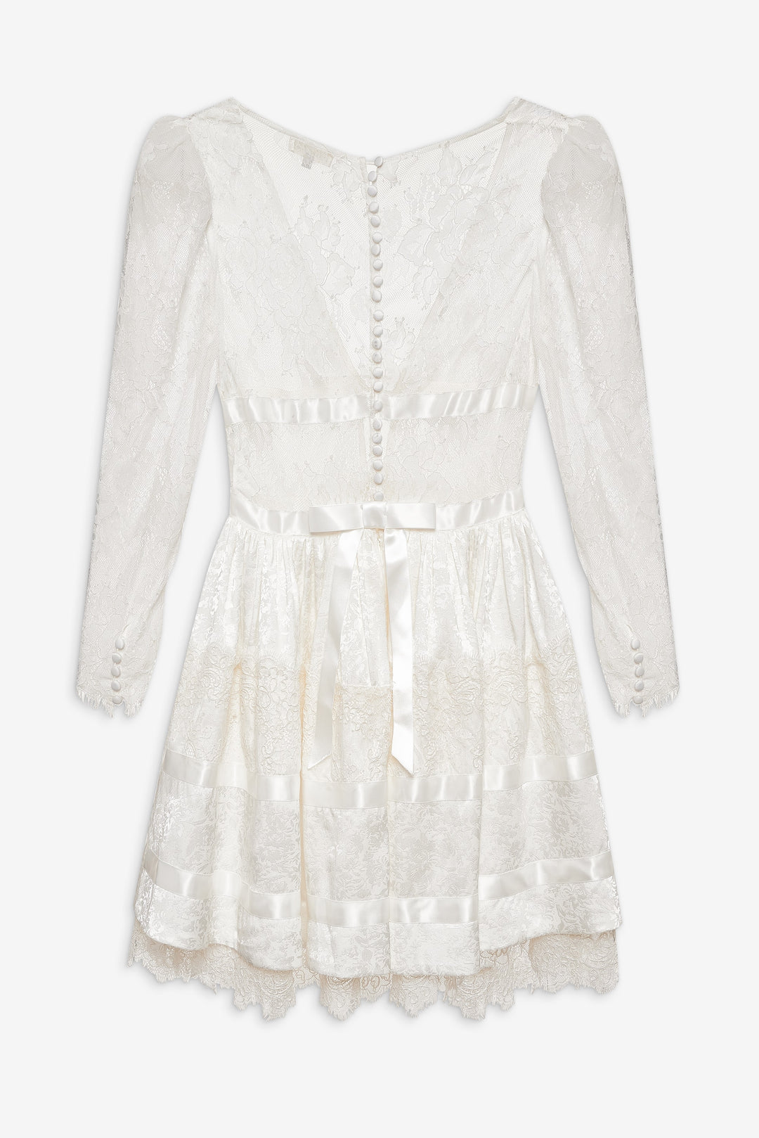 Annabelle Lace Mini Dress - Cream | For Love and Lemons