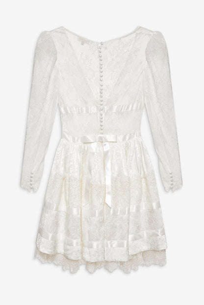 Annabelle Lace Mini Dress - Cream | For Love and Lemons