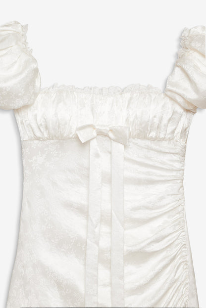 Aurelia Jacquard Gown - White | For Love and Lemons
