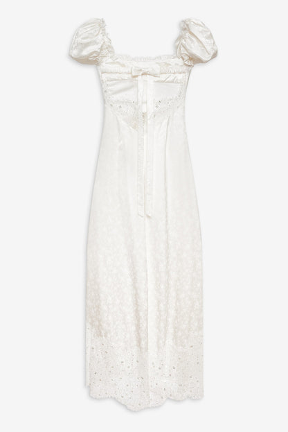 Aurelia Jacquard Gown - White | For Love and Lemons