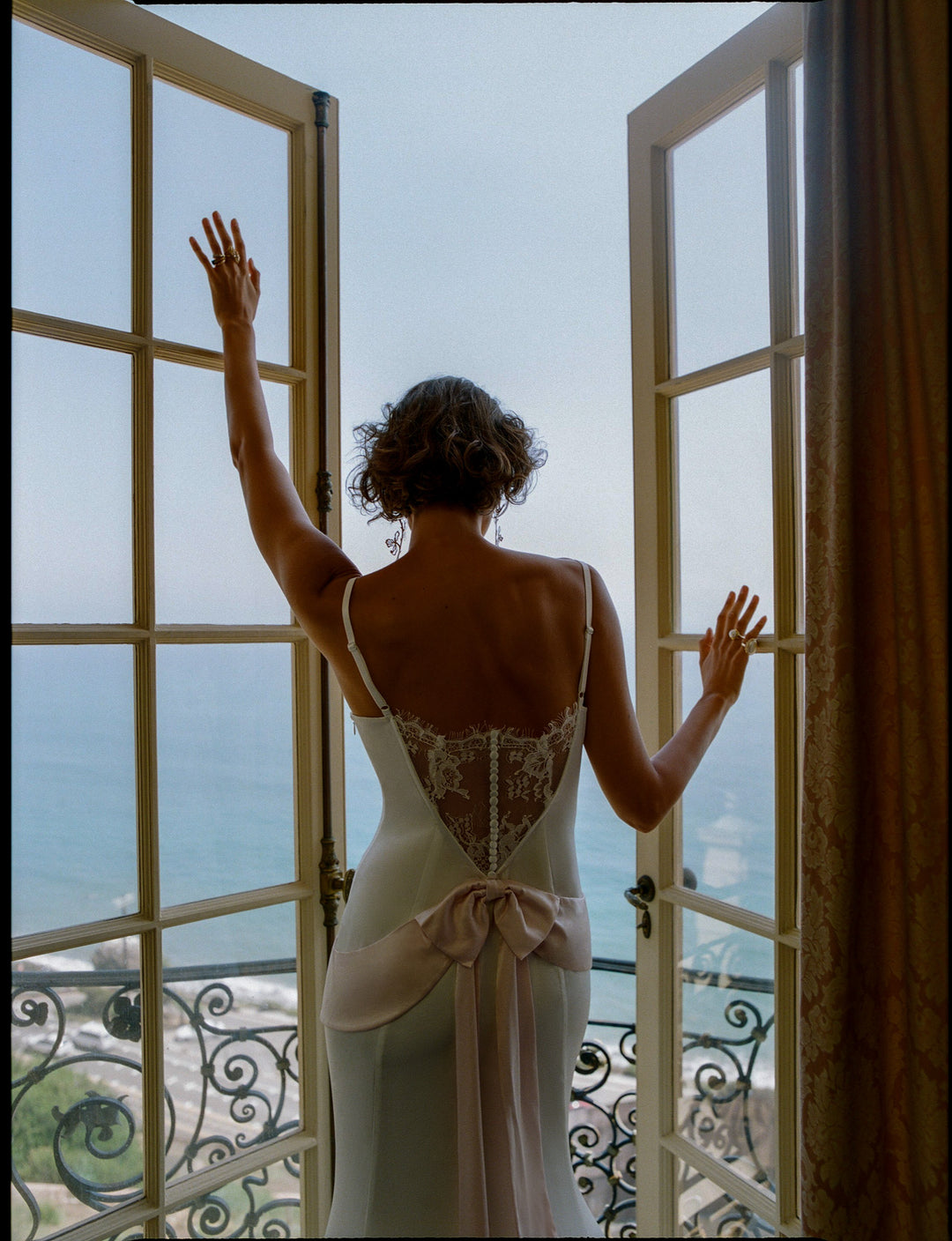 Eliana Gown - White Pink | For Love and Lemons