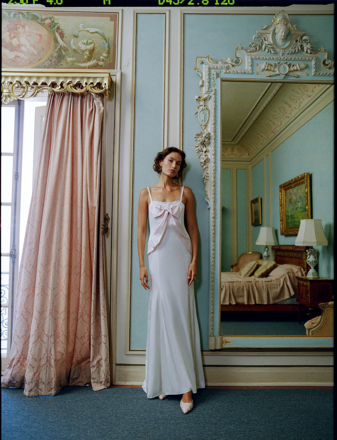 Eliana Gown - White Pink | For Love and Lemons