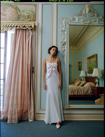 Eliana Gown - White Pink | For Love and Lemons