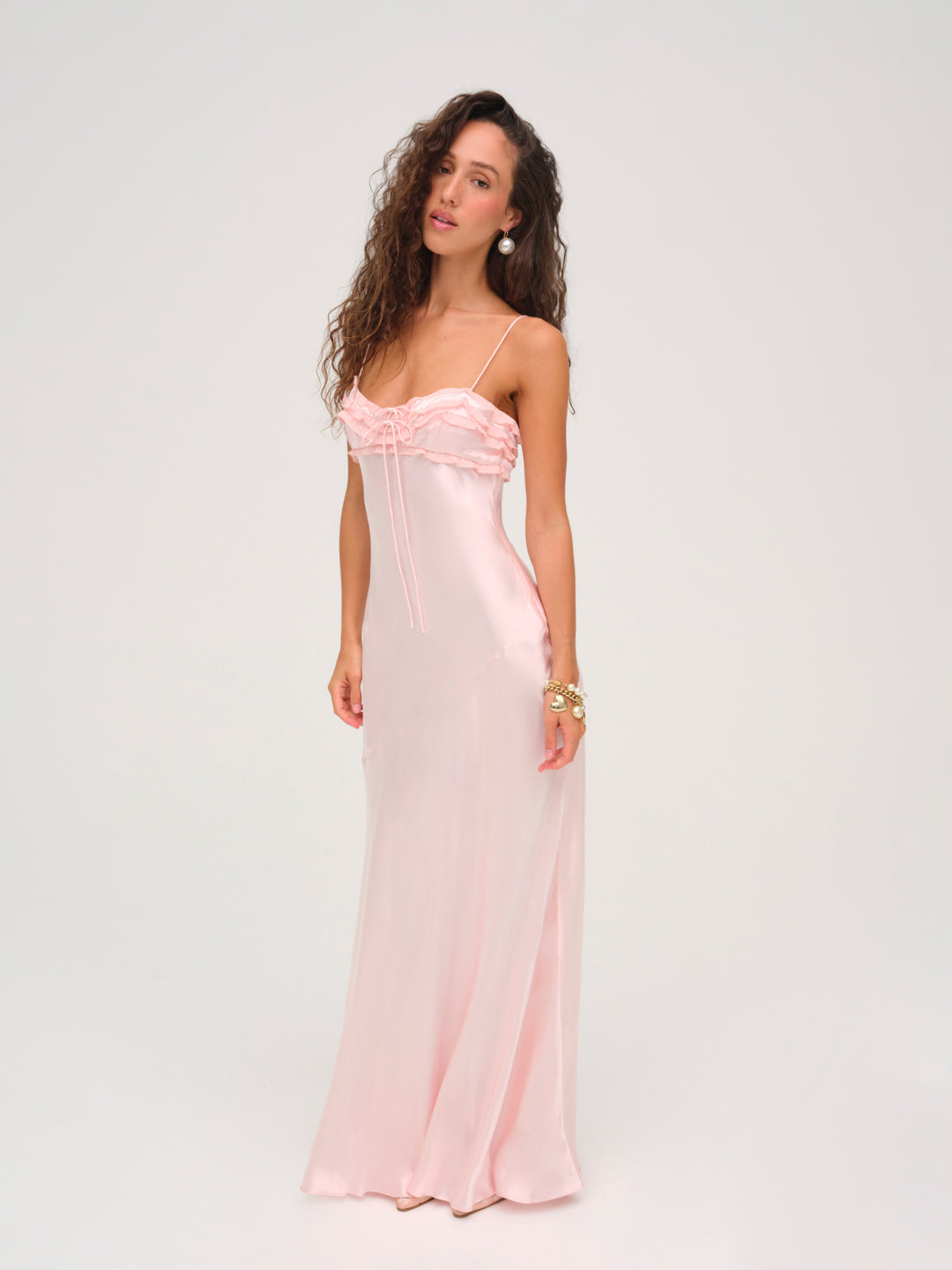 Natalie Maxi Dress - Baby Pink | For Love and Lemons