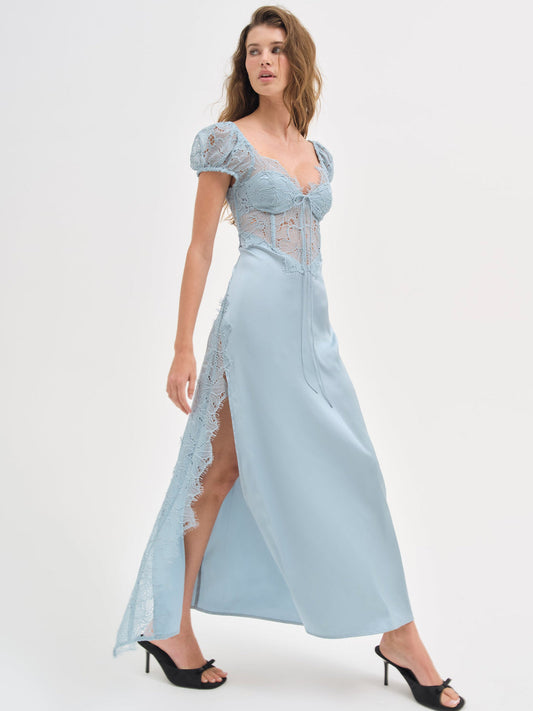 Casey Maxi Dress - Blue | For Love and Lemons