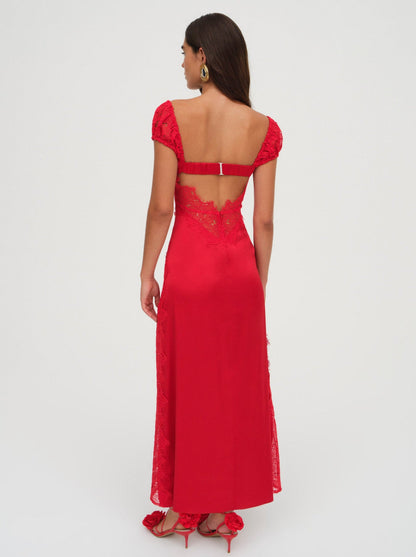 Casey Maxi Dress - Red | For Love and Lemons