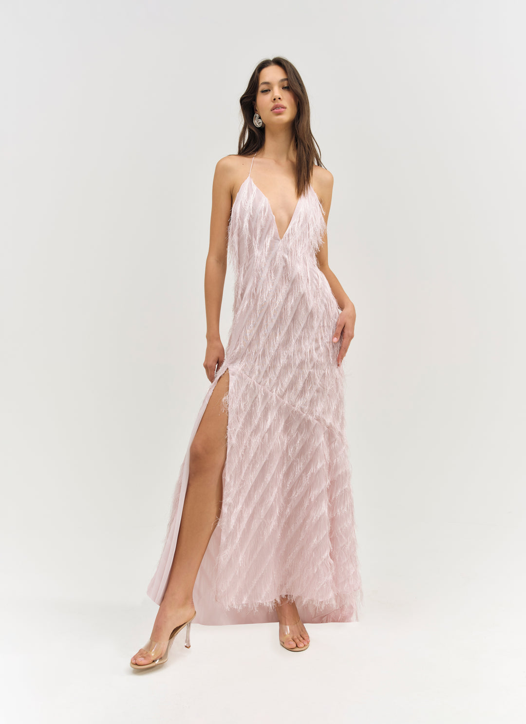 Heidi Fringe Maxi Dress - Pink | For Love and Lemons
