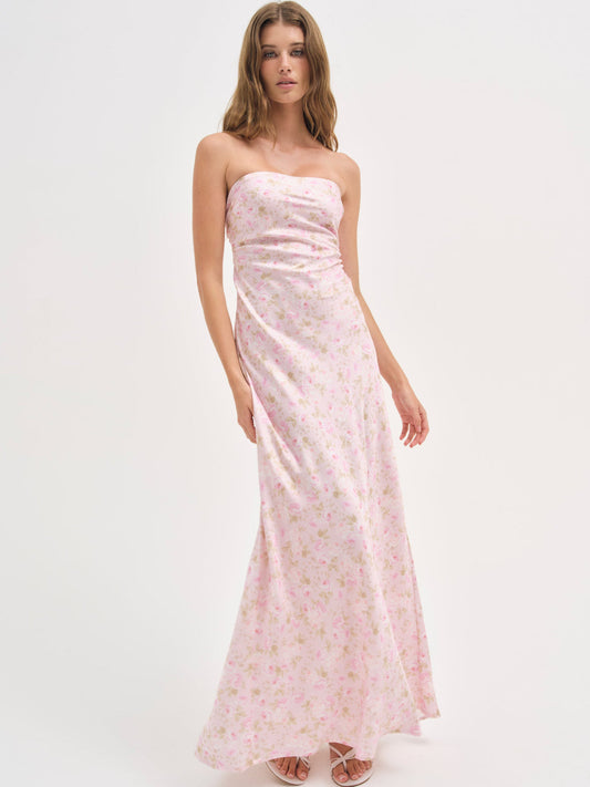 Carla Strapless Maxi Dress - Pink | For Love and Lemons