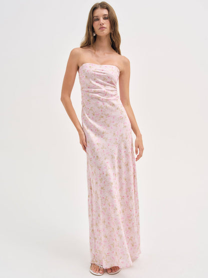 Carla Strapless Maxi Dress - Pink | For Love and Lemons