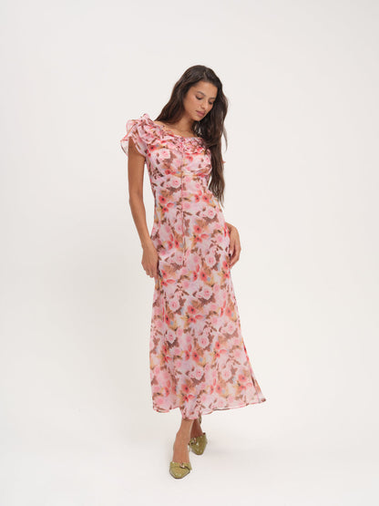 Fallen Floral Maxi Dress - Pink | For Love and Lemons