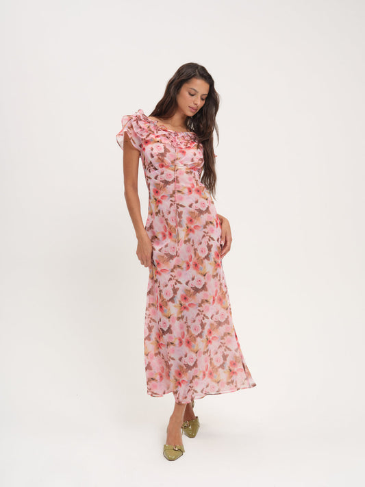 Fallen Floral Maxi Dress - Pink | For Love and Lemons