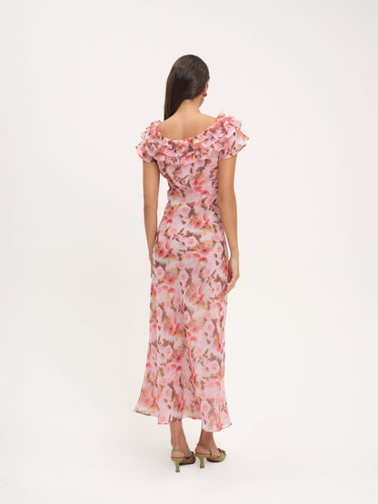 Fallen Floral Maxi Dress - Pink | For Love and Lemons