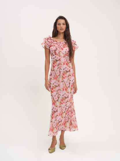 Fallen Floral Maxi Dress - Pink | For Love and Lemons